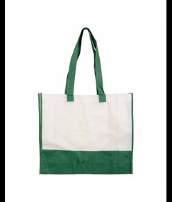 Shopper con soffietto in TNT 80 g/m2, manici lunghi Handle