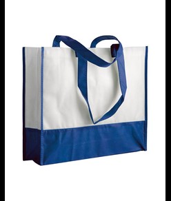 Shopper con soffietto in TNT 80 g/m2, manici lunghi Handle