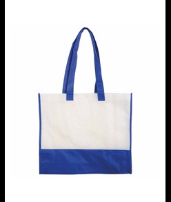 Shopper con soffietto in TNT 80 g/m2, manici lunghi Handle