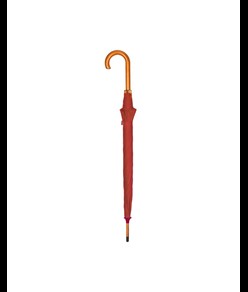 Ombrello automatico con fusto, puntale e manico in legno