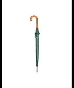 Ombrello automatico con fusto, puntale e manico in legno