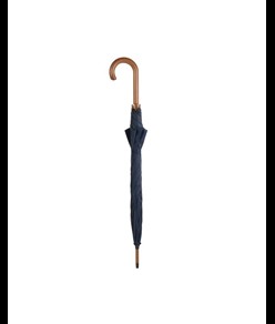 Ombrello automatico con fusto, puntale e manico in legno