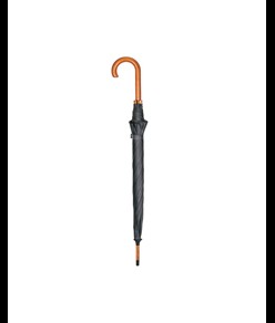 Ombrello automatico con fusto, puntale e manico in legno