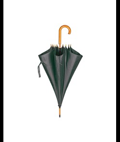 Ombrello automatico con fusto, puntale e manico in legno