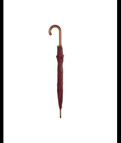 Ombrello automatico con fusto, puntale e manico in legno