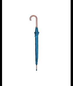 Ombrello automatico con fusto, puntale e manico in legno