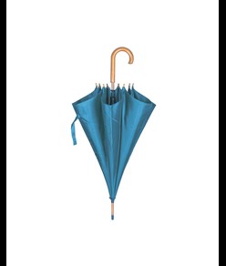 Ombrello automatico con fusto, puntale e manico in legno