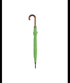 Ombrello automatico con fusto, puntale e manico in legno