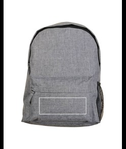 Zaino in poliestere two tone effetto melange con 3 tasche di cui 1 laterale retinata