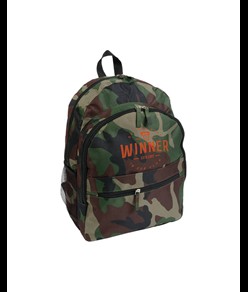 Zaino in poliestere 600D con 6 tasche di cui due laterali retinate