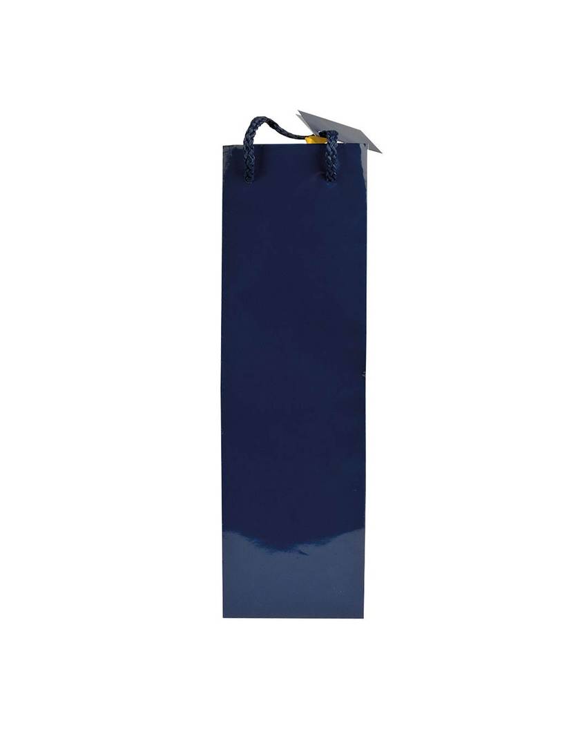 Shopper con soffietto porta bottiglia in carta laminata 157 g/m2 con rinforzo alla base Handle