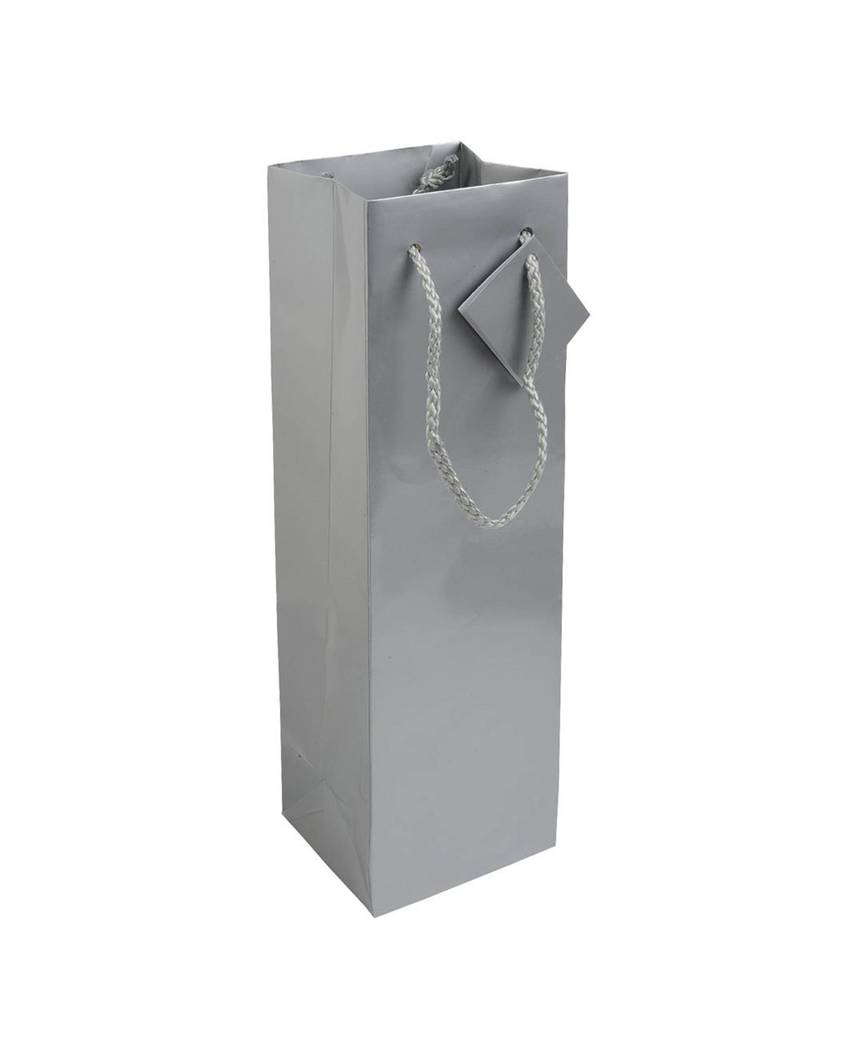 Shopper con soffietto porta bottiglia in carta laminata 157 g/m2 con rinforzo alla base Handle