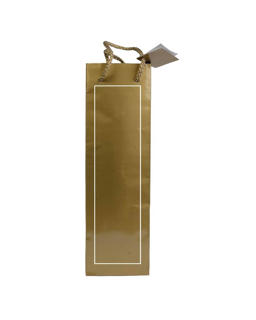 Shopper con soffietto porta bottiglia in carta laminata 157 g/m2 con rinforzo alla base Handle