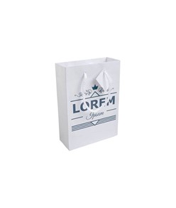 Shopper con soffietto in carta laminata 157 g/m2 con rinforzo alla base Handle Shopper con soffietto in carta laminata 157 g/m2 con rinforzo alla base Handle