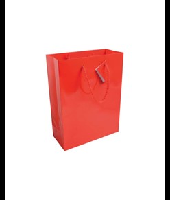 Shopper con soffietto in carta laminata 157 g/m2 con rinforzo alla base Handle