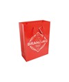 Shopper con soffietto in carta laminata 157 g/m2 con rinforzo alla base Handle