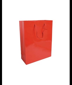 Shopper con soffietto in carta laminata 157 g/m2 con rinforzo alla base Handle