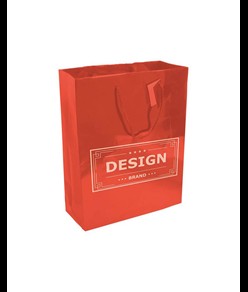 Shopper con soffietto in carta laminata 157 g/m2 con rinforzo alla base Handle