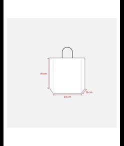 Shopper con soffietto in carta laminata 157 g/m2 con rinforzo alla base Handle