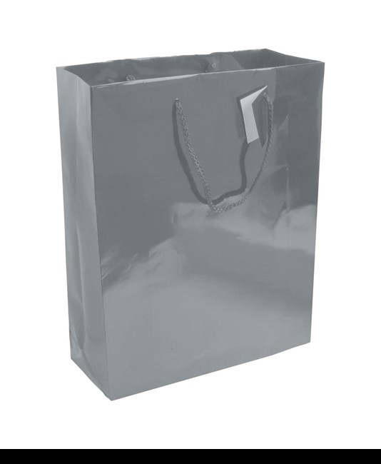 Shopper con soffietto in carta laminata 157 g/m2 con rinforzo alla base Handle