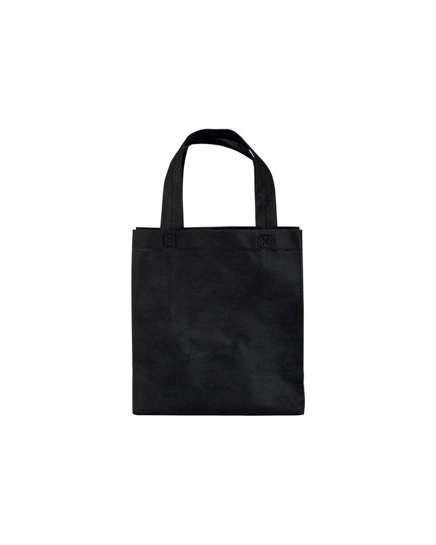 Shopper mini con soffietto in TNT 80 g/m2, manici corti Handle
