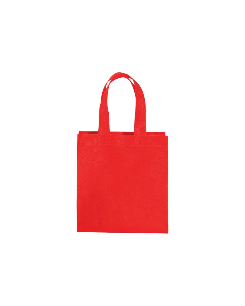 Shopper mini con soffietto in TNT 80 g/m2, manici corti Handle