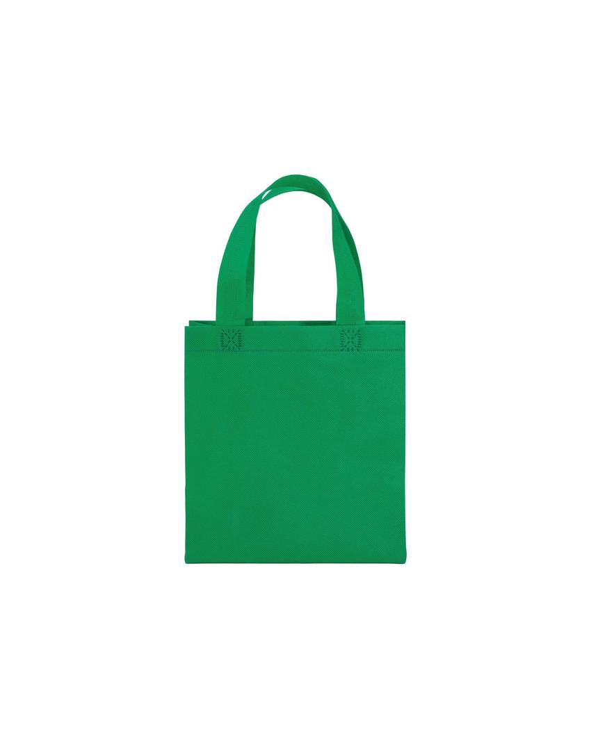 Shopper mini con soffietto in TNT 80 g/m2, manici corti Handle