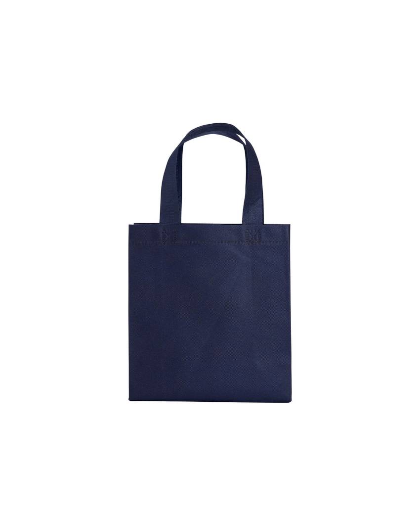 Shopper mini con soffietto in TNT 80 g/m2, manici corti Handle