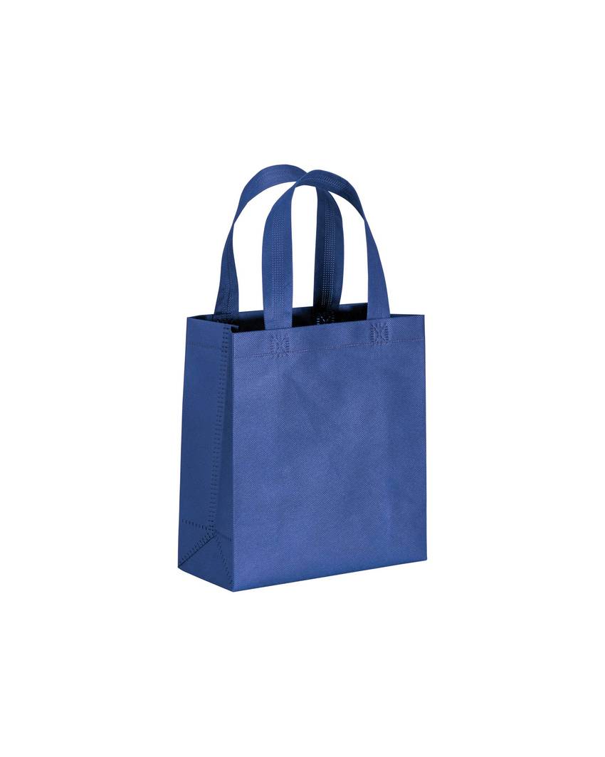 Shopper mini con soffietto in TNT 80 g/m2, manici corti Handle