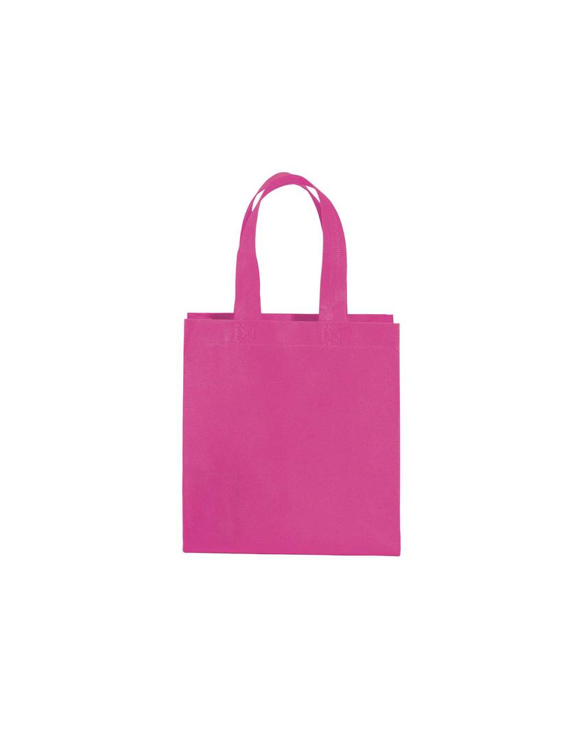 Shopper mini con soffietto in TNT 80 g/m2, manici corti Handle