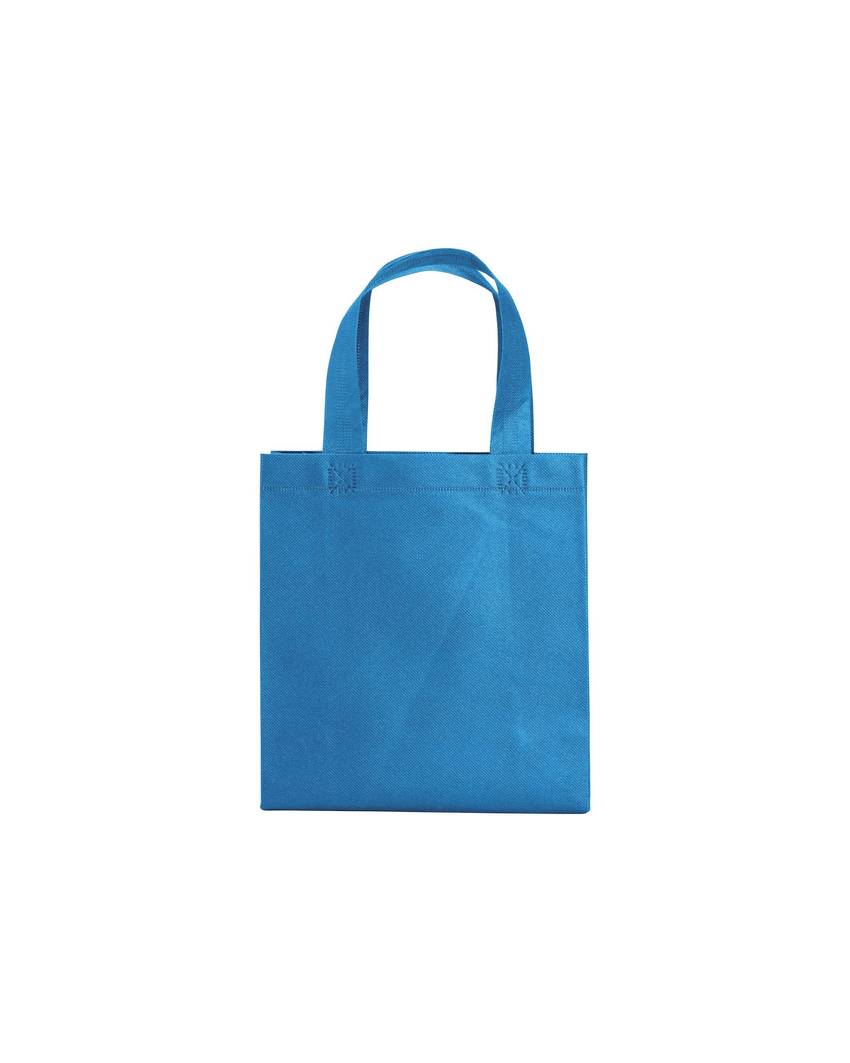 Shopper mini con soffietto in TNT 80 g/m2, manici corti Handle
