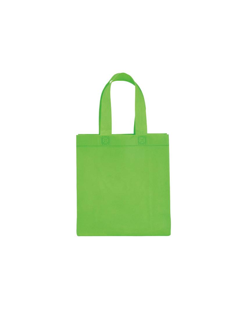 Shopper mini con soffietto in TNT 80 g/m2, manici corti Handle