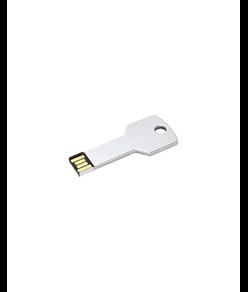 Chiavetta USB 4Gb in metallo a forma di chiave con foro per portachiavi