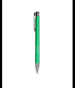 Penna a scatto in metallo con decorazione a 3 anelli e particolari cromati