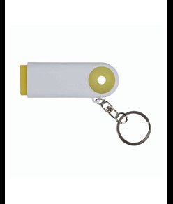 Portachiavi in plastica con gettone per carrello della spesa e luce a 2 led