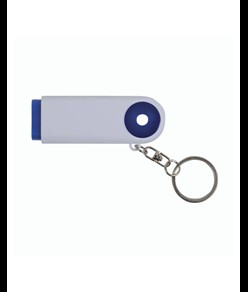 Portachiavi in plastica con gettone per carrello della spesa e luce a 2 led