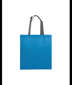 Shopper con soffietto in TNT laminato 100 g/m2 termosaldato, manici lunghi Handle