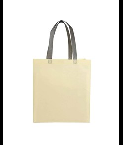 Shopper con soffietto in TNT laminato 100 g/m2 termosaldato, manici lunghi Handle