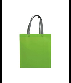 Shopper con soffietto in TNT laminato 100 g/m2 termosaldato, manici lunghi Handle