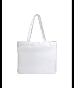 Shopper con soffietto in poliestere 420 D, resistente al calore, adatta per la stampa