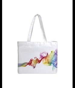 Shopper con soffietto in poliestere 420 D, resistente al calore, adatta per la stampa