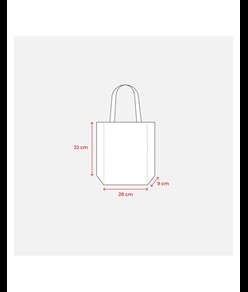 Shopper con soffietto in TNT laminato 100 g/m2 termosaldato, manici corti Handle