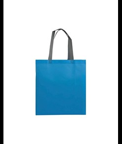 Shopper con soffietto in TNT laminato 100 g/m2 termosaldato, manici corti Handle