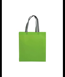 Shopper con soffietto in TNT laminato 100 g/m2 termosaldato, manici corti Handle
