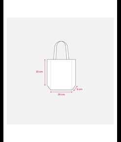 Shopper con soffietto in TNT laminato 100 g/m2 termosaldato, manici corti Handle