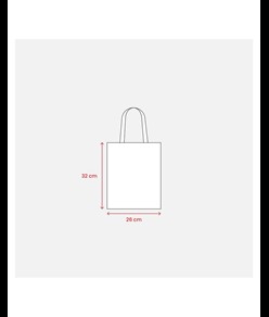 Shopper mini in cotone naturale 135 g/m2, manici corti colorati Handle