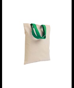 Shopper mini in cotone naturale 135 g/m2, manici corti colorati Handle