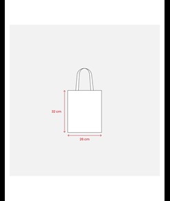 Shopper mini in cotone naturale 135 g/m2, manici corti colorati Handle