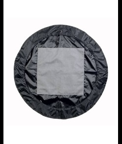 Tappetino poggiapiedi in poliestere richiudibile e trasformabile in sacca per indumenti