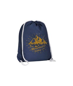 Zainetto in cotone 135 g/m2 con chiusura a strozzo Handle Zainetto in cotone 135 g/m2 con chiusura a strozzo Handle